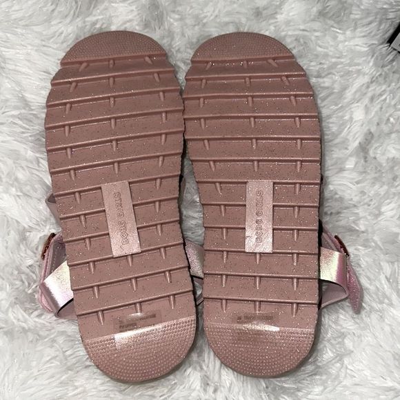 BCBG girls translucent pink/shimmering soles sandals size 2 - Picture 4 of 9